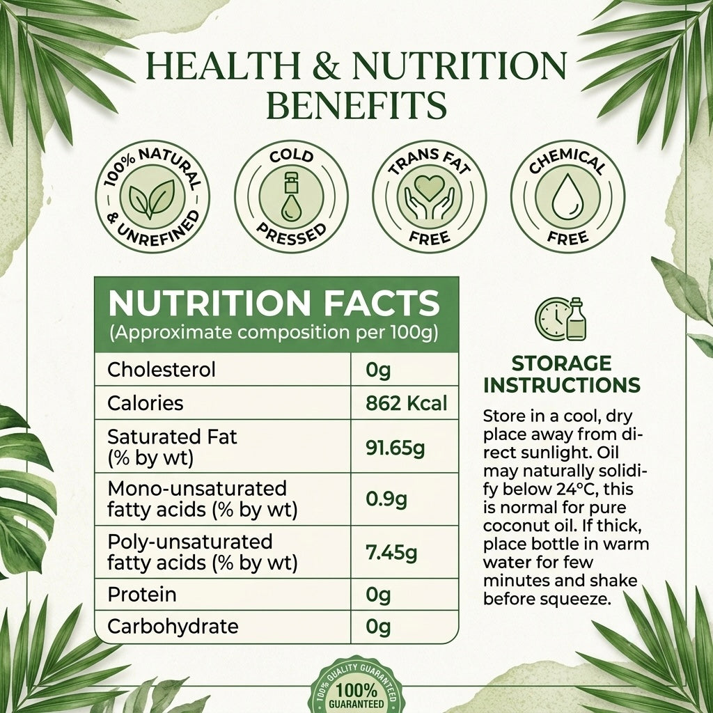 SQUZO Cold Pressed Coconut Oil - 500ml